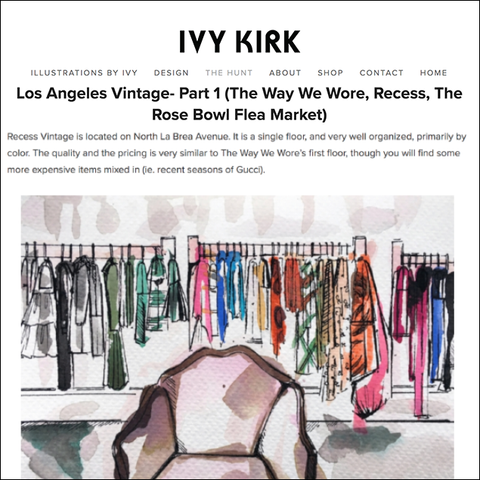Recess in Illustrations By Ivy Vintage In LA Designer Consignment Shopping Fashion Los Angeles