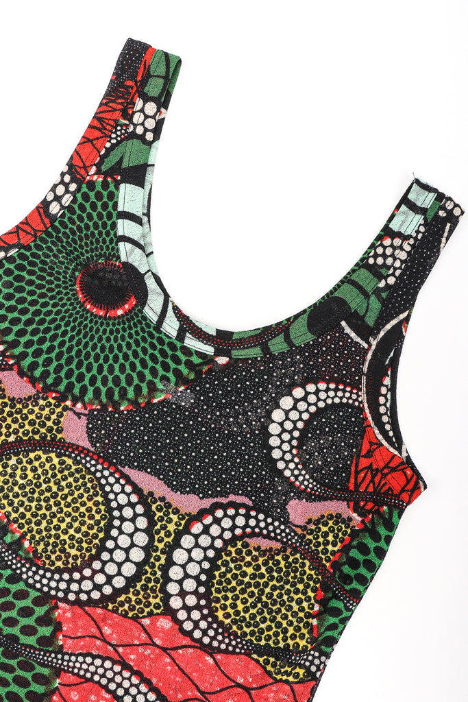 Recess Los Angeles Dress Code Vintage Designer Consignment Jean Paul Gaultier Soleil Mesh African Wax Print Tank 