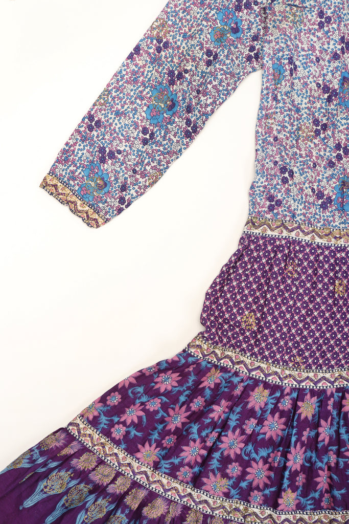 Recess Los Angeles Dress Code Vintage Designer Consignment Kaiser Indian Cotton Batik Print Boho Dress