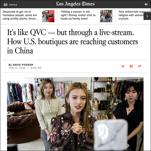 Recess in LA Times with ShopShops ECommerce LiveStream Designer Consignment Vintage Shopping Fashion Los Angeles