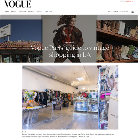 Recess Los Angeles Vintage Designer Consignment Womens Fashion French Vogue Paris Best Vintage Shopping LA