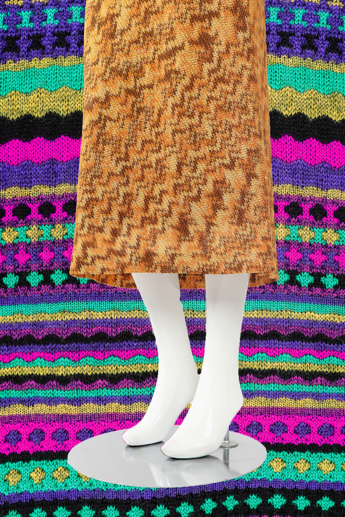 Recess DressCode Designer Consignment Vintage Missoni Knit Knitwear Sweater Weather Skirt Space Dye