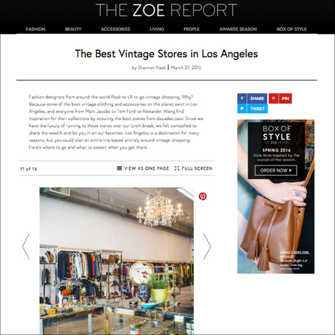 Recess in the Zoe Report- Best Vintage in Los Angeles