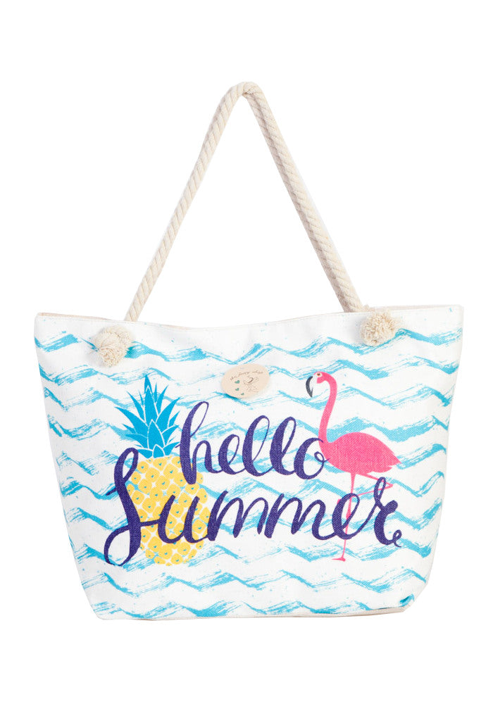 hello summer beach bag