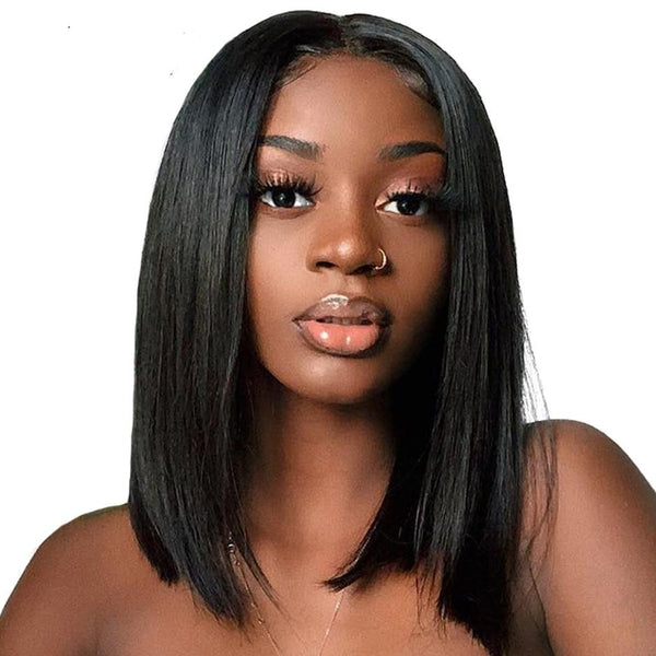 Straight Short Human Hair Wigs 360 Lace Frontal Wig Straight Bob Lace –  Guerdy's scrubs&clotching