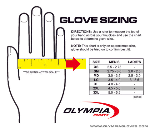 Olympia Gloves Size Chart Image