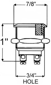 VANDAL switch dimensions for making hole