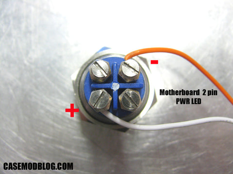 How to wire vandal resistant push button LED power or reset switch for computer mod