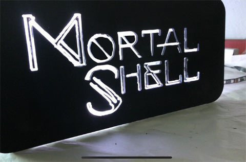 Illuminated Mortal Shell logo in PC Case Mod Build by Mnpctech