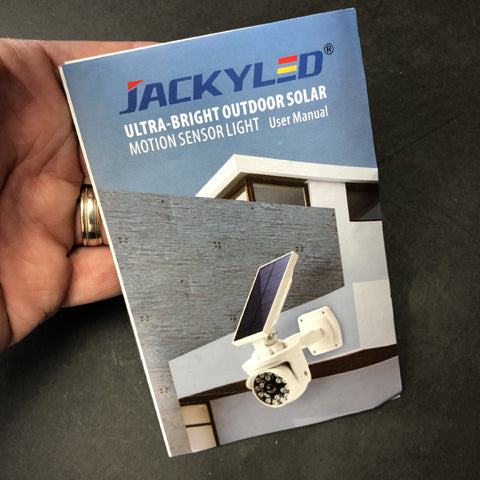 jackyled solar power security light instructions and review