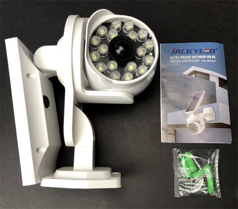 Guide How To Install JACKYLED Solar Security LED Light Outdoors & Review
