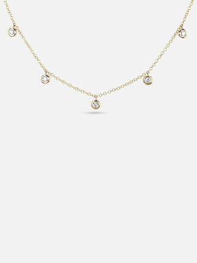 EF Collection 5 Diamond Bezel Choker Necklace 1