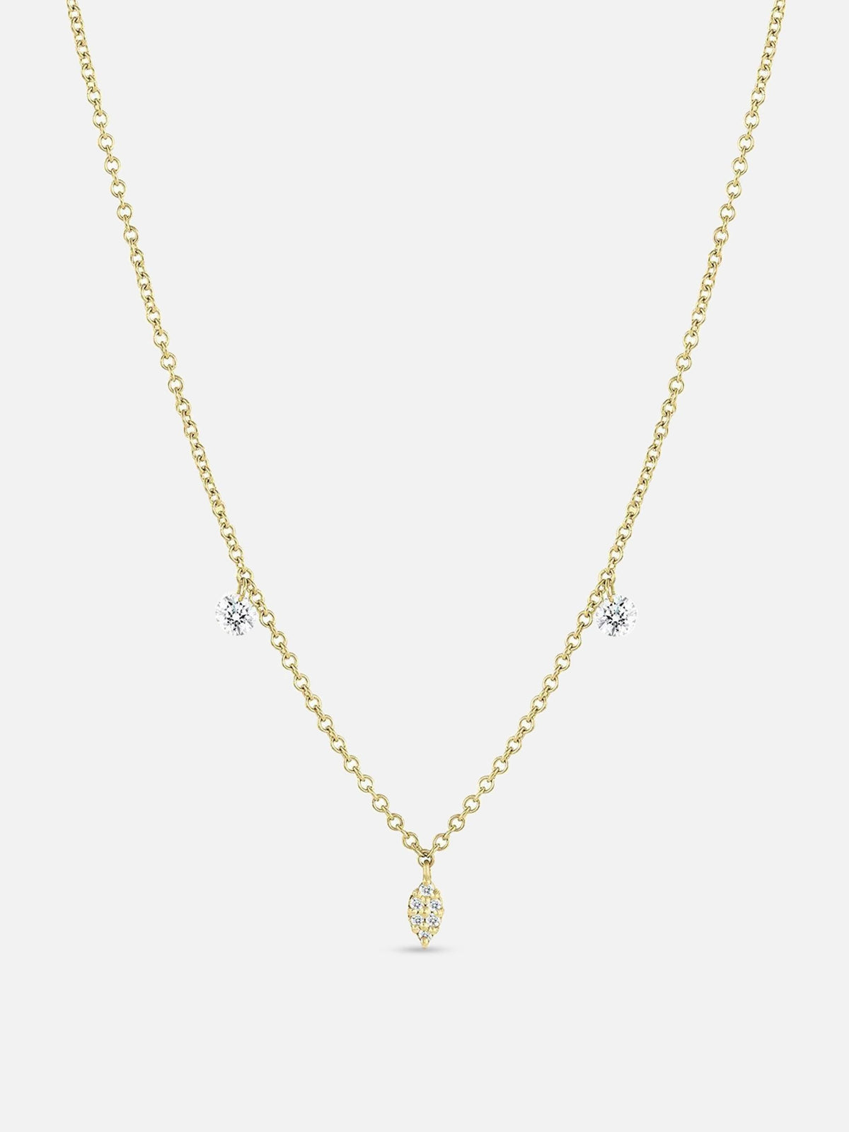 Meredith Young Floating Diamond Charm Necklace 1