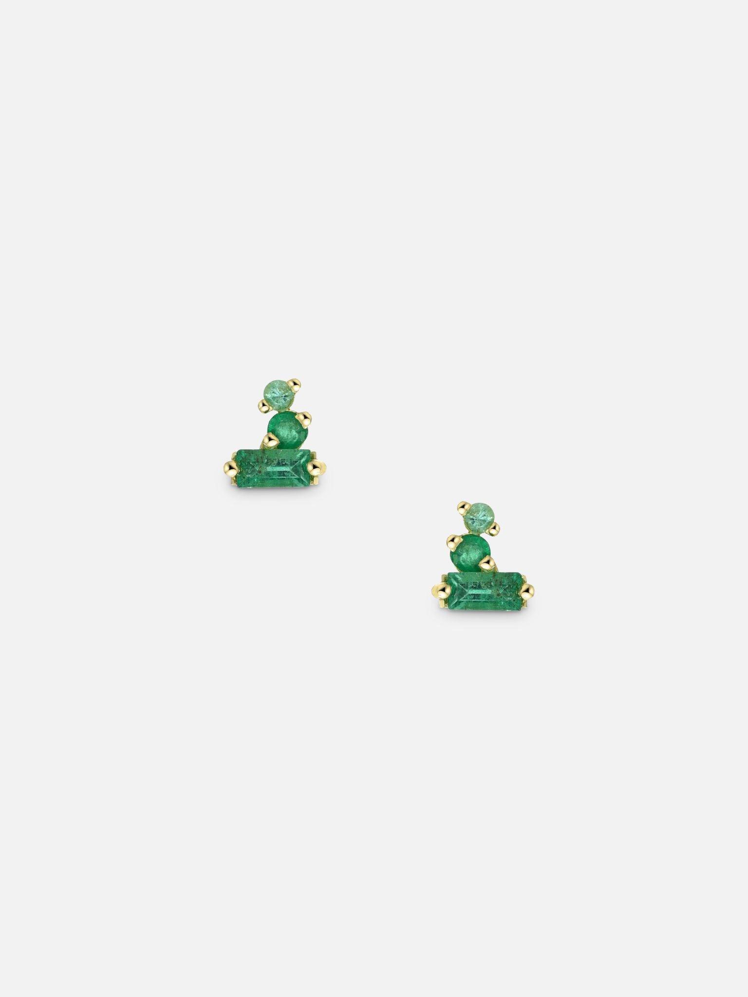 Meredith Young Petite Emerald Post Earrings 1