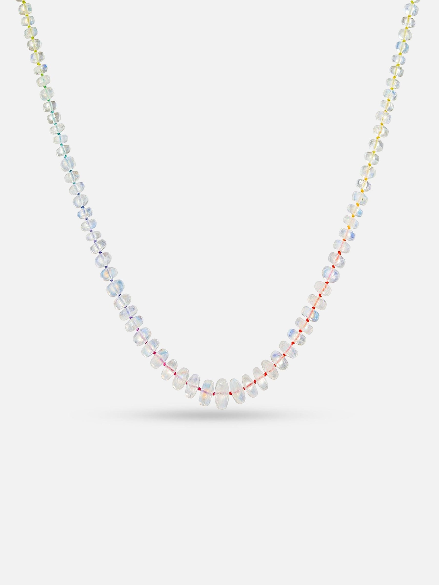 Mined and Found Rainbow Moonstone + Rainbow Silk™ Necklace 1