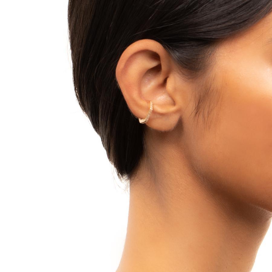 Hirotaka Small Octagon Diamond Ear Cuff 2