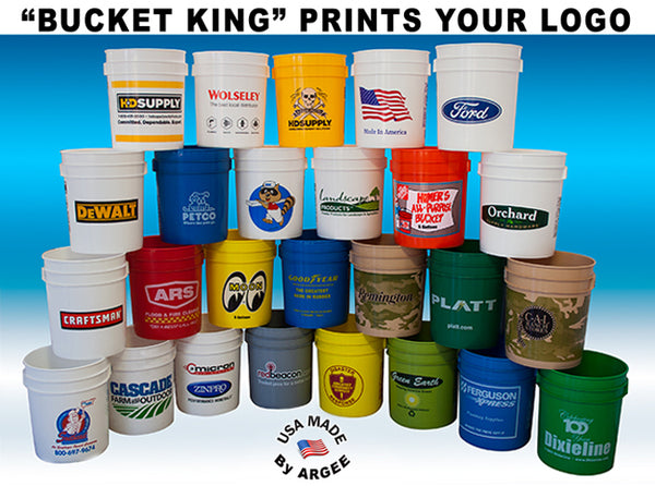 collection of private logo buckets