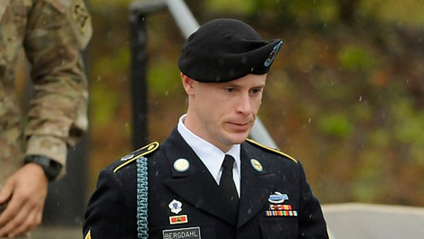 Bowe Bergdahl wearing Infantry Blue Cord, Combat Infantryman Badge, and other medals