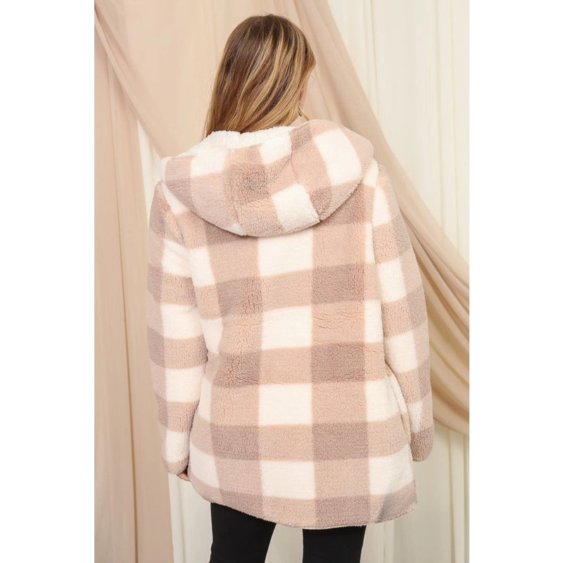 Sherpa Plaid Coat