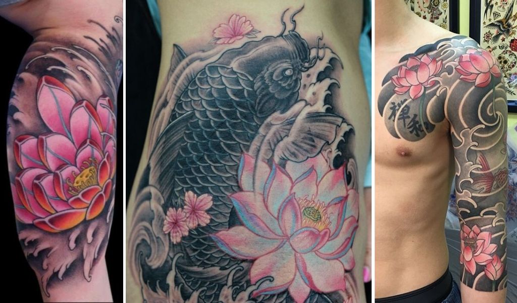 tatouage japonais lotus