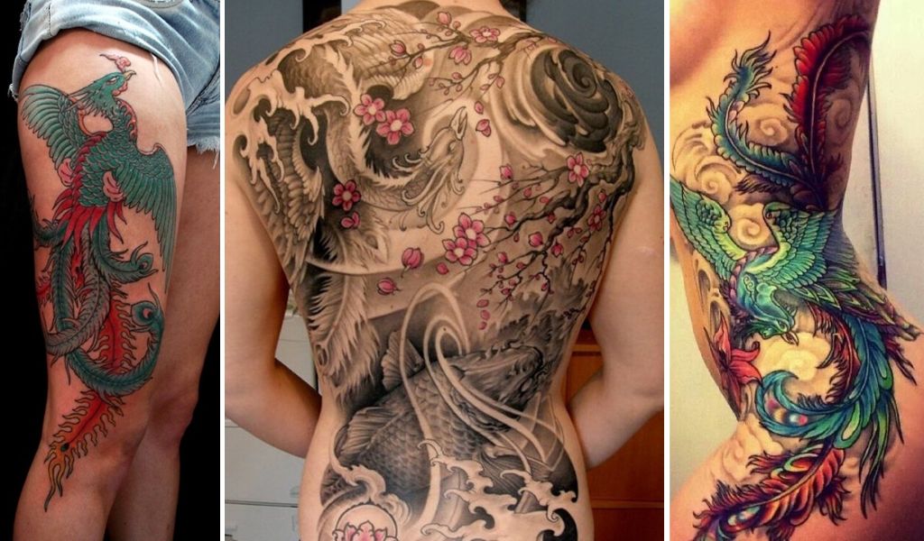 tatouage japonais phénix