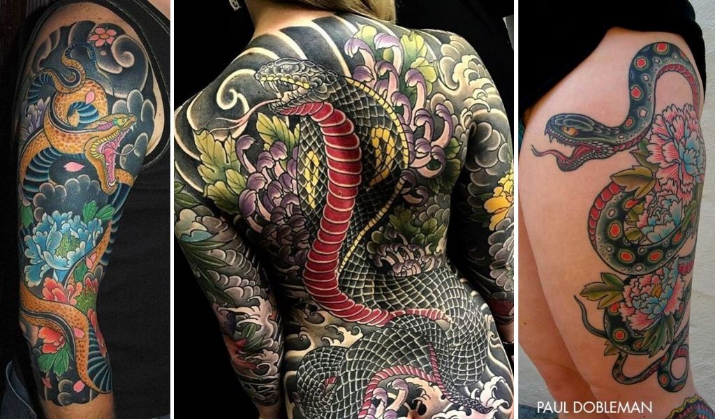 tatouage japonais serpent