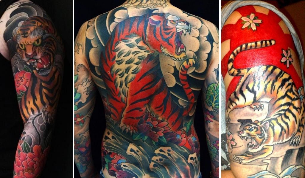 tatouage japonais tigre