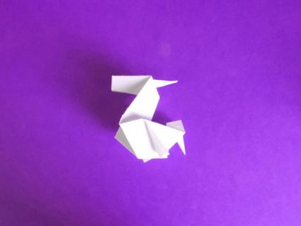 finaliser origami licorne facile