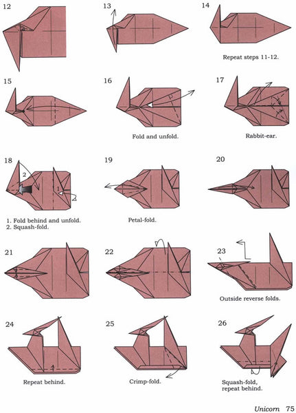 licorne origami tutoriel a imprimer