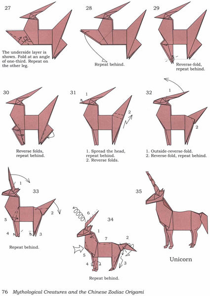 tutoriel a imprimer origami licorne