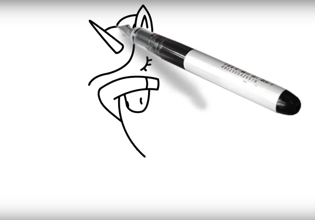 dessin licorne qui fait le dab crinière