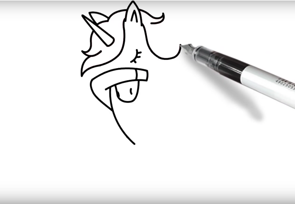 dessin licorne qui dab crinière