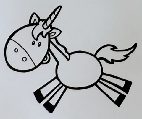 dessin d'une licorne en animation