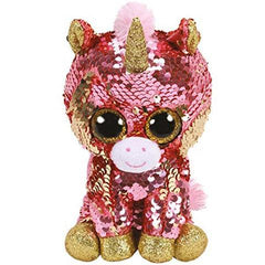 peluche licorne sequins rouge