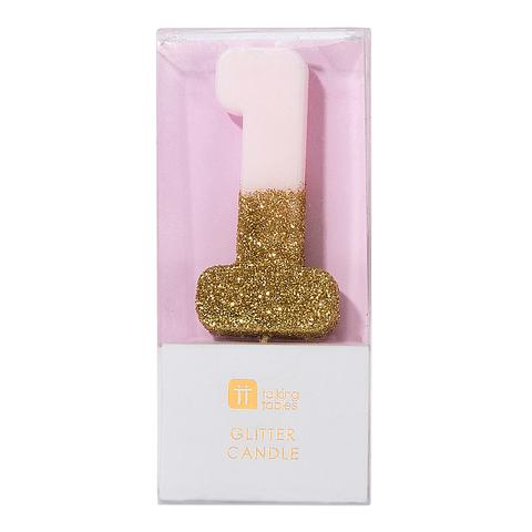 Talking Tables Birthday Candles 7 Birthday Candle Cake Topper Birthday Cake Candles Pink Candles Gold Glitter And Pink