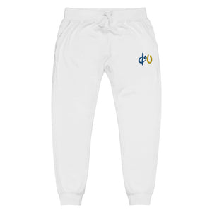 doU Blue/Yellow Logo Jogger (White)