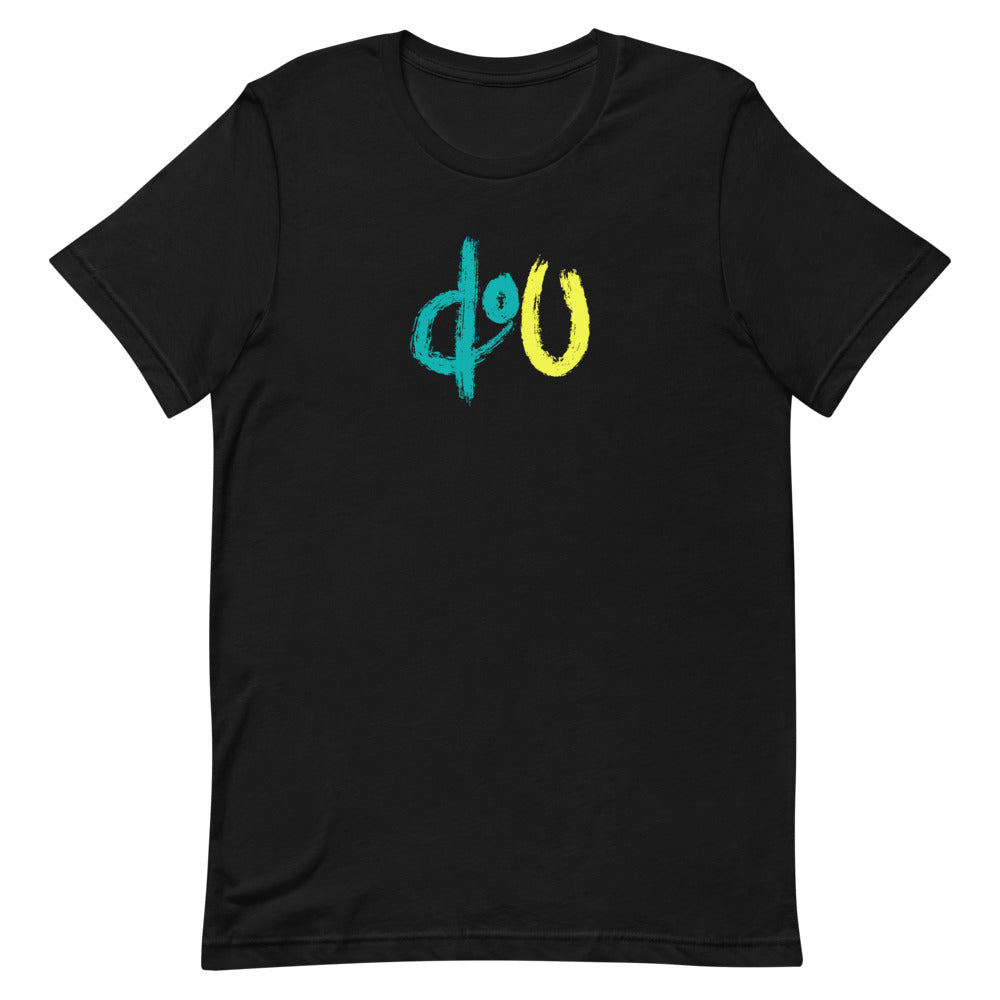 doU Light Blue/Yellow Logo Tee (Black)