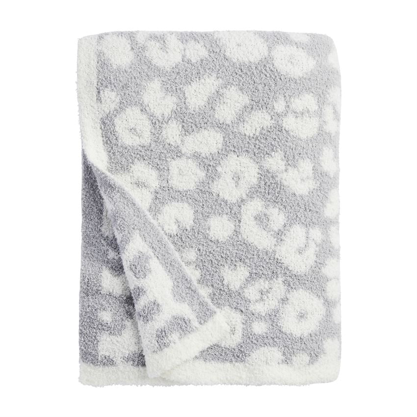 grey cheetah print blanket