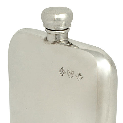 Pewter Hip Flask Engraving Excellence