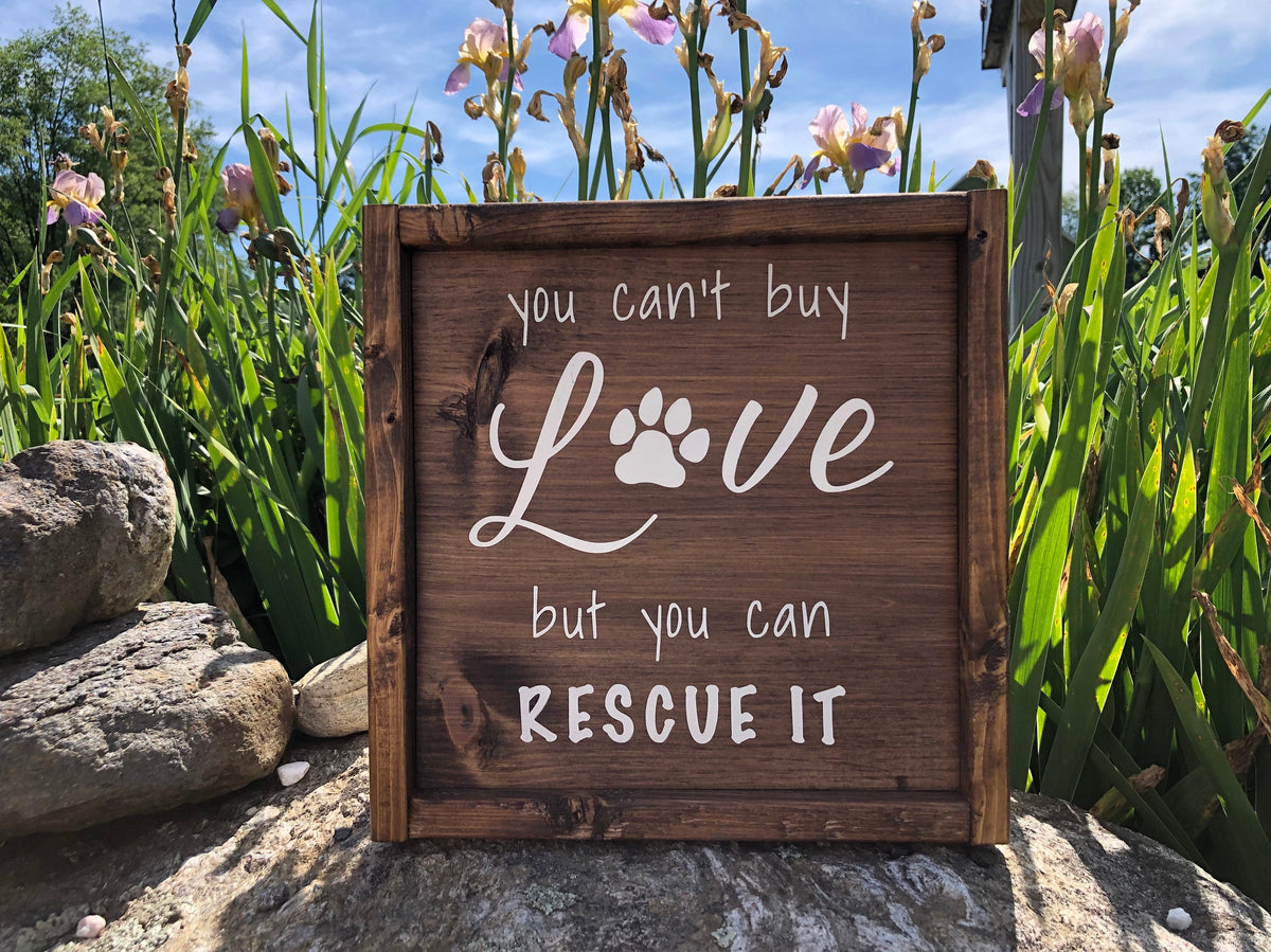 Live Love Rescue 12 Wooden Sign