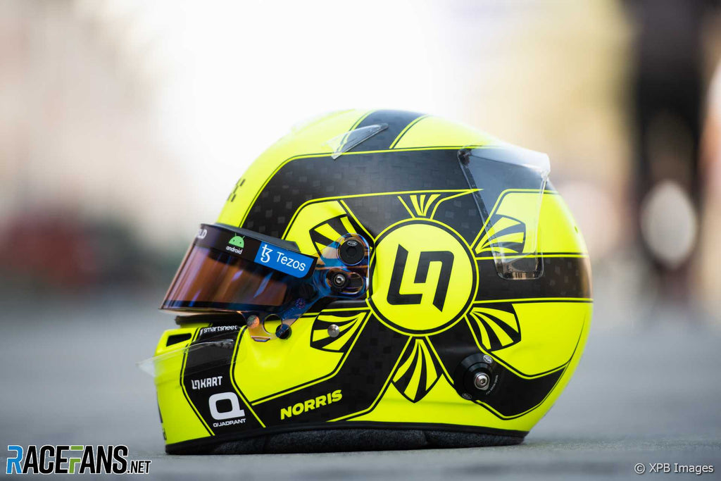 Lando Norris’ 2023 helmet Art of Helmets