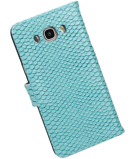 Coördineren micro Scheiding Samsung Galaxy J5 (2016) J510F Turquoise | Snake bookstyle / book case –  Hoesjeshoek