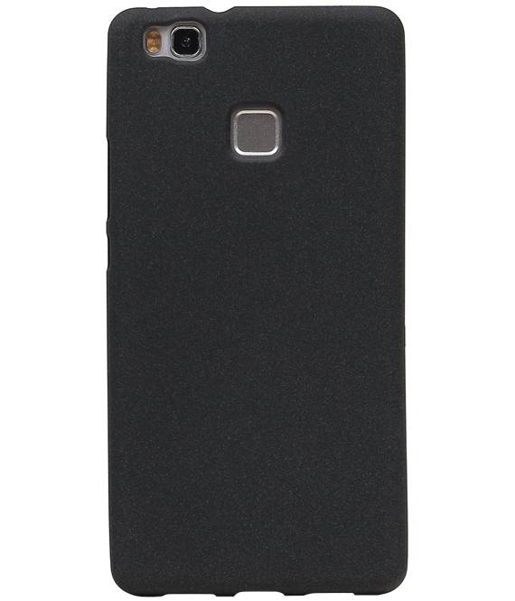 Huawei P9 Lite Zwart Sand Look TPU Hoesje | – Hoesjeshoek
