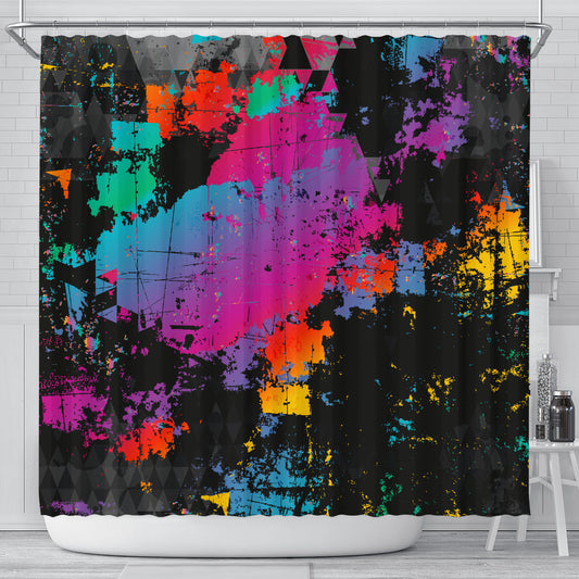 Colorful Abstract Shower Curtain