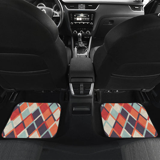 Retro Checkered Car Floor Mats