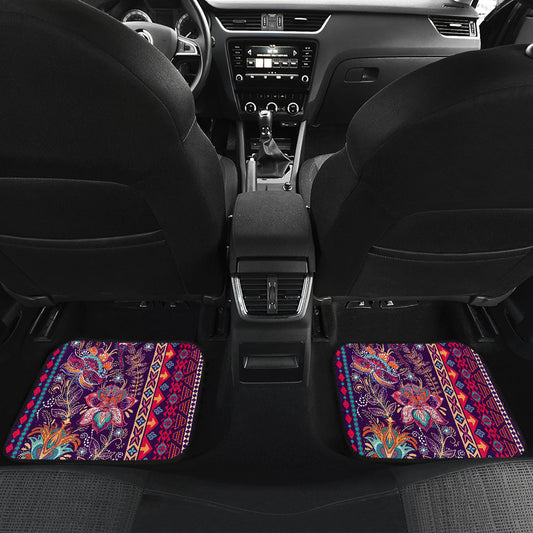 Red Persian Print Car Floor Mats