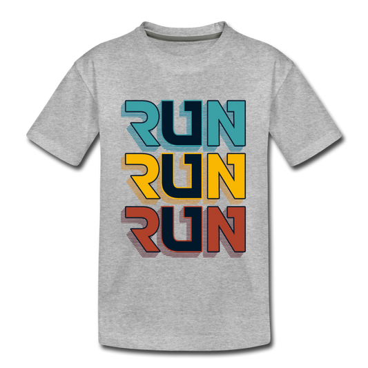 Run Kids T-Shirt - heather gray