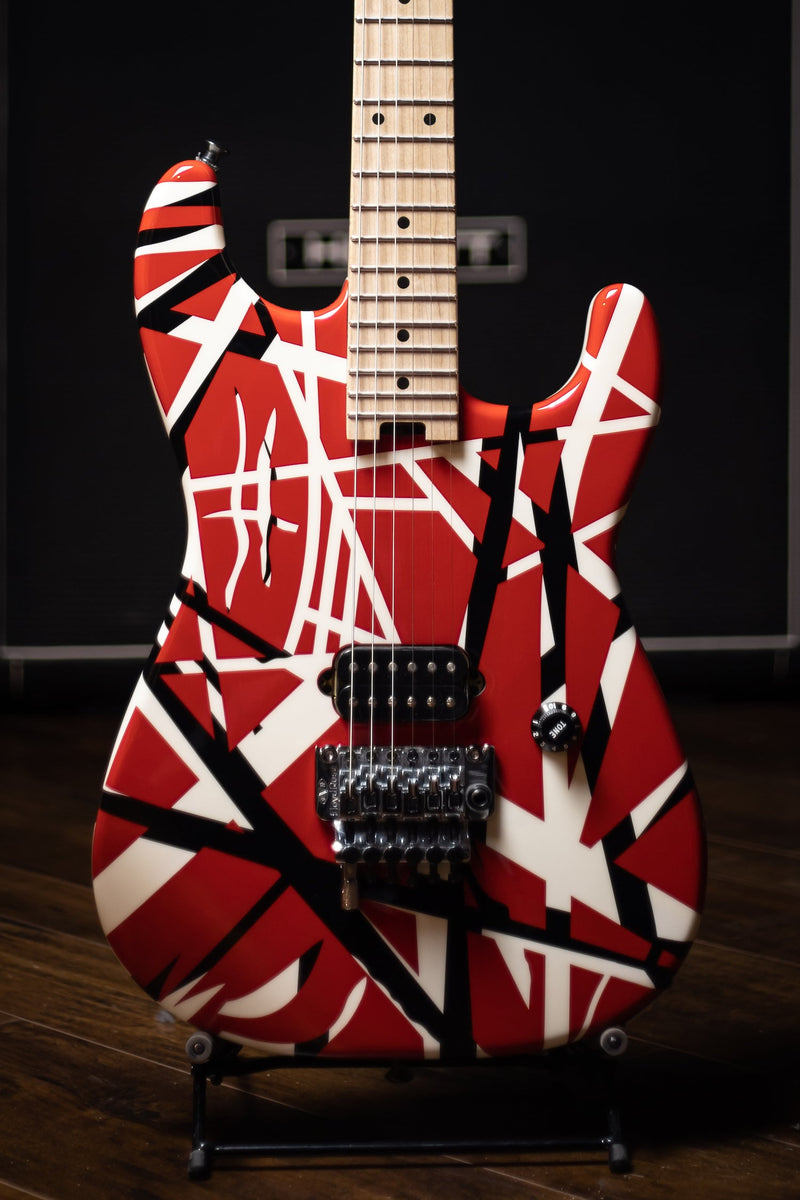EVH Stripped Series Electric Guitar - Red with Black Stripes