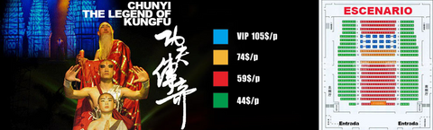 Billete de Espectáculo de Kungfu