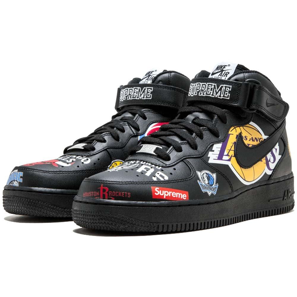 Supreme x NBA x Air Force 1 Mid 07 'Black' – Kick Game